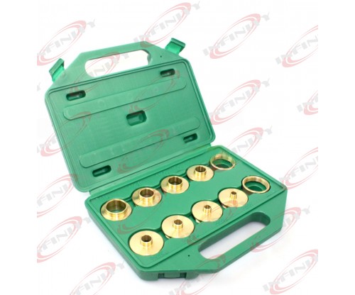 10PC BRASS ROUTER TEMPLATE BUSHING GUIDE KIT SET FIT PORTER CABLE DEWALT SKIL ..